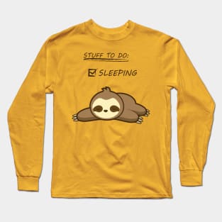 Stuff to do: Sleeping Sloth Long Sleeve T-Shirt